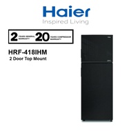 Haier 418L Refrigerator HRF-418IHM Two Door Top Mount Fridge Inverter HRF418IHM Peti Sejuk