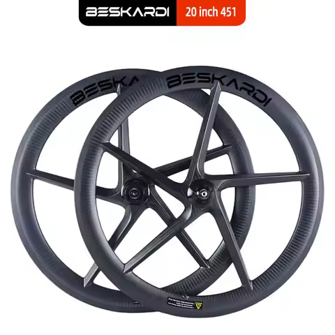 5 Sopke Carbon Wheel Folding Bicycle 20 inch 451 Five Spokes 11 Speed Rim Disc Brake Beskardi For Da