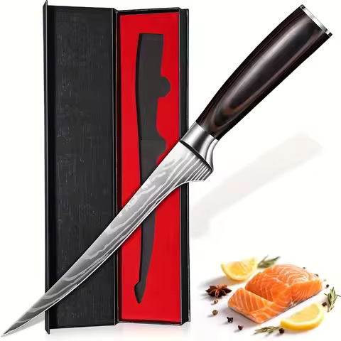 6-Inch Japanese Forged Professional Chef Knife - Heavy-Duty Alloy Steel Blade, 15° Razor-Sharp Angle