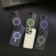 Gauze Semi-transparent Magnetic Mobile Phone Case Is Used for The 11 Back Cover of IPhone 12 13 14 15 Pro MAX.
