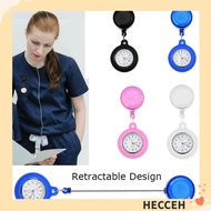 HECCEH Gift Retractable Nurse Watch Silicone Doctor Medical Hanging Pocket Watch Clip-on Doctor/Nurse Brooch Pin Quartz Clock Fob Watch/Multicolor