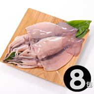 【華得水產】阿根廷魷魚8包組 (1包2入-總共450-500g)