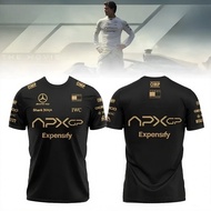 2025 latest summer Formula 1 racing team short-sleeve T-shirt + APX GP 2025