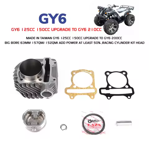 Racing cylinder kit head Made in TaiWan GY6 125cc 150cc upgrade to GY6 210cc big bore 63mm 157qmj 15