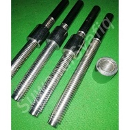 as drat ulir kotak diameter 25mm pnjang drat 20cm panjang as 30 cm