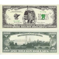 Super huge souvenir 1 Billion USD bill