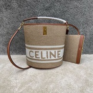 現貨Celine teen bucket 16編織水桶包