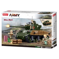 Sluban Brick Army World War II M4A3 (76W) Medium Tank 2 in 1 M38-B1110