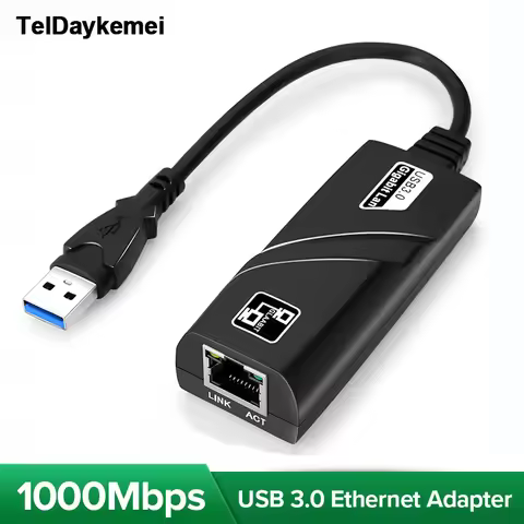 10/100/1000Mbps Wired USB 3.0 TypeC USB To Rj45 Lan Ethernet Adapter RTL8153 Network Card for PC Mac