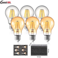 Fiment mps LED 6pcs Dimmable Amber Filament Bulb E26 Bulb