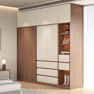 Modern Solid Wood Wardrobe Storage Cabinet Wardrobe With Drawers 1/2/3/4/5 Doors Wardrobe