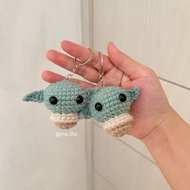 GANTUNGAN (Pre-Order) Knitted Baby Yoda Keychain | Grogu Star Wars | Knitted Doll Amigurumi