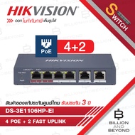 HIKVISION DS-3E1106HP-EI : 4 Port Fast Ethernet Smart POE Switch BY BILLION AND BEYOND SHOP