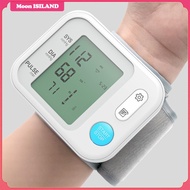 Moon ISILAND Blood Pressure Monitor Time Setting Function Electronic LCD Display Portable Precision Wrist BP Machine for Home Use Elderly Users