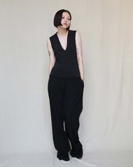 南瓜Vintage。HUGO BOSS 黑色 V領 背心