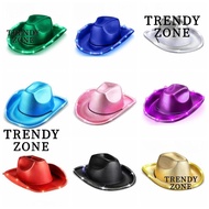 TRENDYZONE Light Up Cowgirl Hat, Composite EVA Space Cowgirl Hat, Durable LED Comfortable Shiny Cowb
