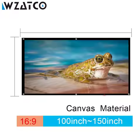84inch/100inch/120inch/150inch 16:9 Canvas Movie Foldable HD 4K Projection Screen for P70 ThundeaL T