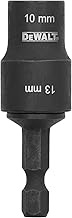 DEWALT FLEXTORQ Socket and Short Extension, 2 in 1, 10mm & 13mm, Double-Ended Nut Driver (DWADEND101