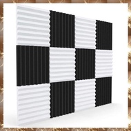 (O I Q B)12 Pcs Acoustic Foam Board,Sound Insulation Sound Wedges Sound Insulation Pad,for Studio Ce