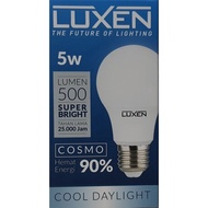 Luxen Led Bulb 5w White Lamp/ Yellow 5 Watt