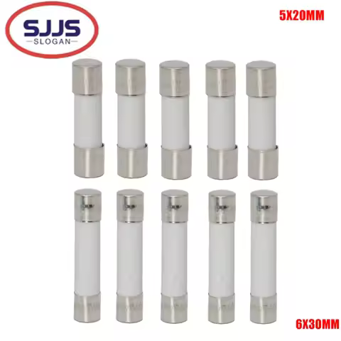 5X20MM 6X30MM Fast Blow Ceramic Fuse 5*20mm 250V 0.1A 0.25A 0.5A 1A 1.5A 2A 2.5A 3A 3.15A 4A-30A Slo