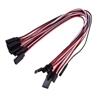 10X Servo Extension Lead Cable สำหรับ RC Futaba JR ตัวเชื่อมต่อสายไฟชาย-หญิง