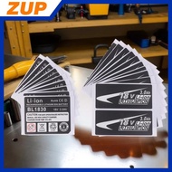 ZUP 10Pcs/set For 18V 3Ah 4Ah 5Ah 6Ah 9Ah BL1830 Li-Ion Battery Label Stickers 18V Battery Capacity 