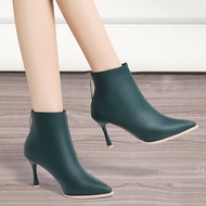 34-39 Size/Pointed Toe High Heel Back Zipper Martin Boots FR1R