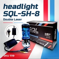 H4 Mini Projector LED Lamp H4 High Low Beam PNP Mini Projector H4 SQL Mini Biled H4 SH8 Double Laser