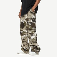 celana cargo pria panjang baggy wide leg kulot celana kargo cowok dewasa pants korean style