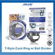 Blueline Cock And Ball Gear T-Style Cock Ring With Ball Divider [Authorized Dealer]