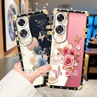 Oppo A60 A38 A18 A58 4G 5G A78 4G Case Latest Fashion Case Procamera Silicone TPU Flower Motif Aesth