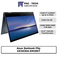 [Free Office 365] Asus Zenbook Flip UX363EA-EM385T | i7-1165G7 | 16GB RAM | 1TB SSD | 13.3" Full HD 