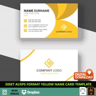 30-Set Ai/EPS Yellow Name Card Design Template Files | Editable Adobe Illustrator Digital Design Fil
