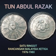 JL Antiques Malaysia Banknote Commemorative Coin RM1 Tun Abdul Razak Rancangan Malaysia Ketiga 1976 