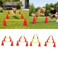 [deevoka] Dog Agility Hurdle Cone Set, Pet Jump Training Set for Running, Sports, Soccer, Football T