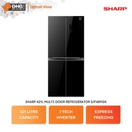 Sharp Multi Door Refrigerator SJF489GK 421 Litre Capacity J-Tech Inverter SJF489GK Peti Ais