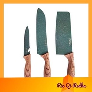 iGOZO Amazonas 130931 Knife Pisau Dapur Kitchen Potong Cut Makanan Cook Masak Perkakas Set (3pcs)