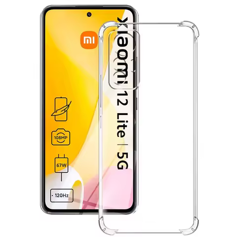 For Xiaomi 12 Lite Case Silicone Soft Shockproof Transparent Cover For Xiaomi 12 Lite Clear Cases Fo
