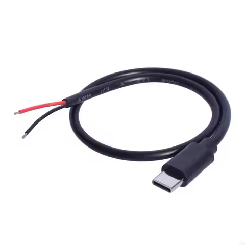 30cm USB C to 2Pin Bare Wire Open End Cable 15W USB Type C Male 2Pin Pigtail Power Wire Replacement 