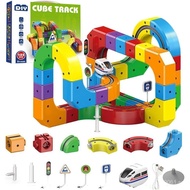 2026 New klick Rail Electric Train Set, 159 PCS Electric Train Set Flexible Race Track with 1 Cars, 