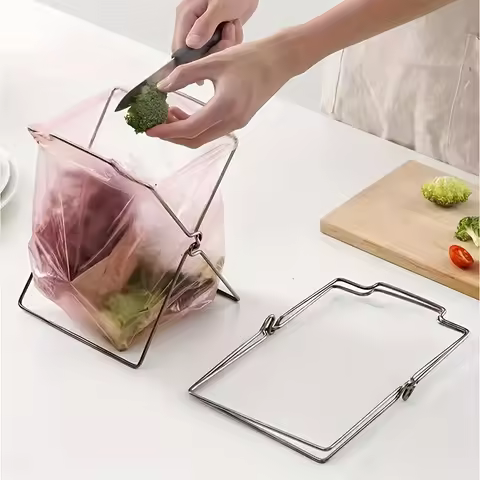 1pc Multifunctional Bag Holder - Collapsible Kitchen Storage, Living Room and Kitchen Accessories
