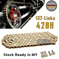 Motorcycle Chain Gold Racing MotorChain Set 415H 428H 132L Fit for Y15Y16ZR LC135 RS RXZ SRL RFS RAN