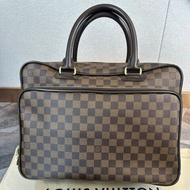 極新🆕LV 路易威登 棕色棋盤拼皮公文包 電腦公事包 旅行包 手提