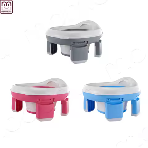 3-in-1 Travel Potty Training Seat: Foldable Silicone Toilet Seat, Step Stool & Portable Potty β Home