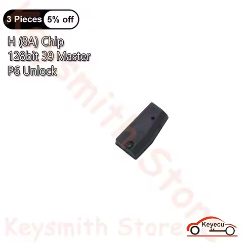 KEYECU Aftermarket Blank Car Key Transponder H ( 8A ) Chip 128bit 39 Master P6 Unlock for Toyota RAV