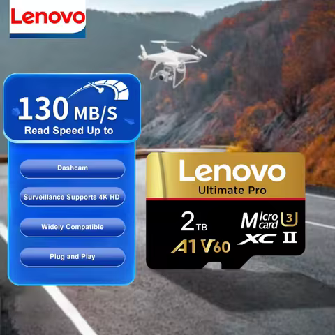 Lenovo 1TB 2TB 512GB 128GB Micro SD Card Memory Card U3 Waterproof -25°C~85°C Dash Cam Security Came