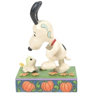 Mocho ENESCO Snoopy Scared By Ghost Statue 13cm