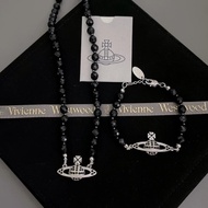 Z Empress Dowager West New Style Black Onyx Planet Necklace213559