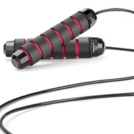 Skipping Rope with Ball Bearings Rapid Speed Adjustable Jump Rope Cable and 6” Memory Foam Handles I